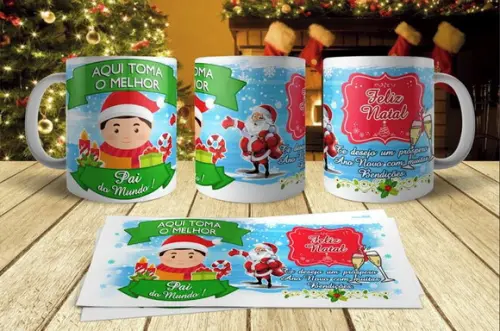 Caneca Lembrança Natal Melhor Pai ou Mãe