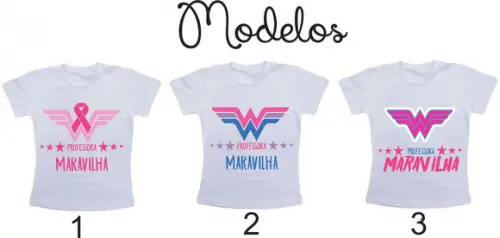 Camiseta Profissões - Professora Maravilha - Escolha a sua