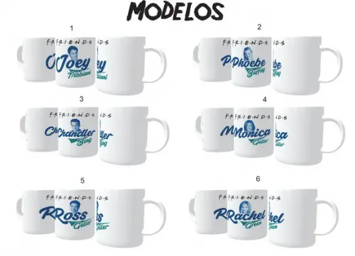 Caneca Seriado Friends - Amigos - Personagens