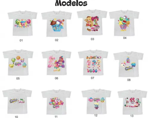 Camiseta Shopkins - Escolha seu Modelo