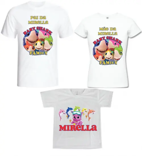 Camiseta BABY S.H.A.R.K Kit /03 camisetas - Personalizada