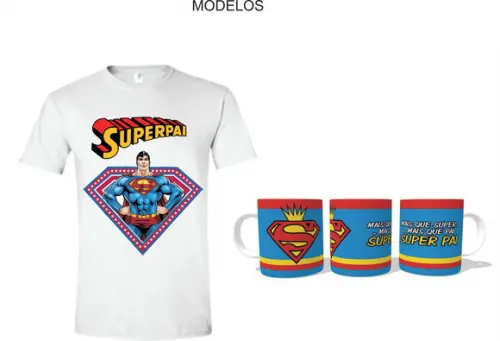 Camiseta + 01 caneca - Super Pai - Superman