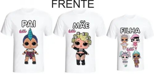 Camiseta L.o.l Surprise Kit /03 camisetas - Personalizada