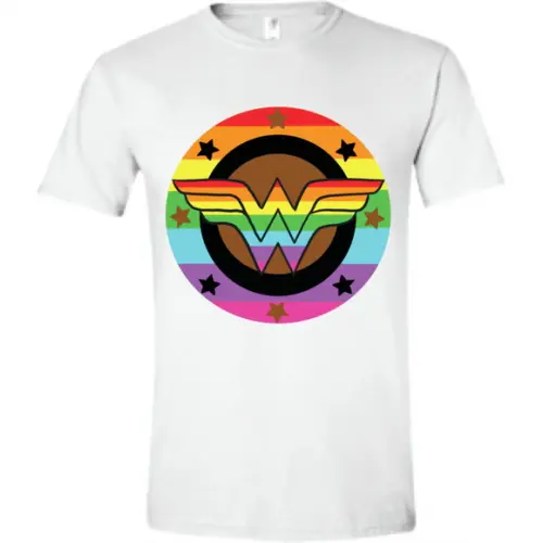 Camiseta Mulher Maravilha Arco íris