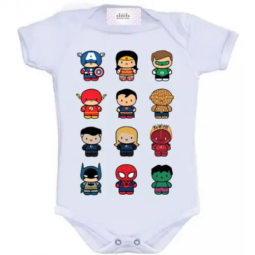 Body para Bebê Baby Heróis Hello Style