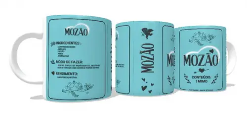 Caneca Mozão Cor Azul - Namorados - Dia dos namorados