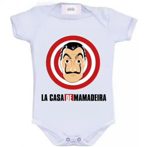 Body Para Bebê La Da Casa De Mamadeira - La Casa De Papel