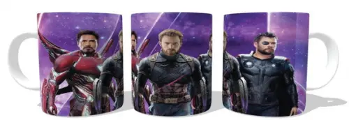 Caneca Capitão América, Thor e Homem de Ferro - MArvel
