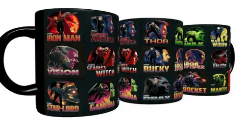 Caneca Guerra Infinita - Infinite War na cor preta