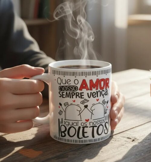 Caneca Que O Nosso Amor Sempre Vença - Flork Namorados Casal