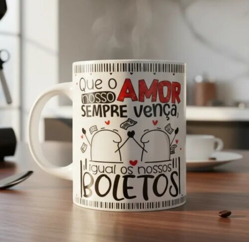 Caneca Que O Nosso Amor Sempre Vença - Flork Namorados Casal