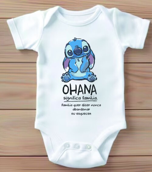 Body Para Bebê Ohana Stitch