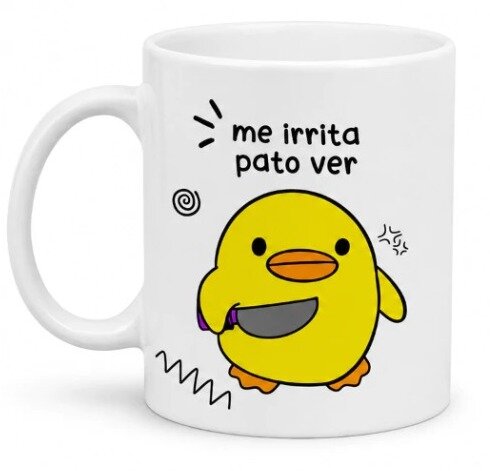 Caneca Me Irrita Pato Ver Psicopato Divertida Presente