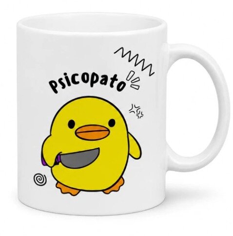 Caneca Me Irrita Pato Ver Psicopato Divertida Presente