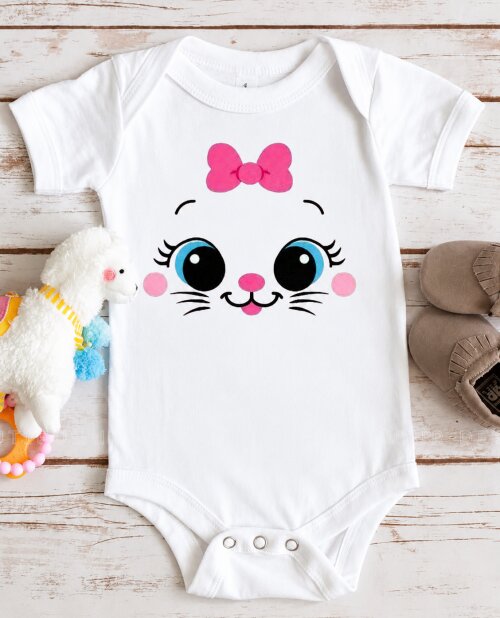 Body Para Bebê Gatinha Marie Menina