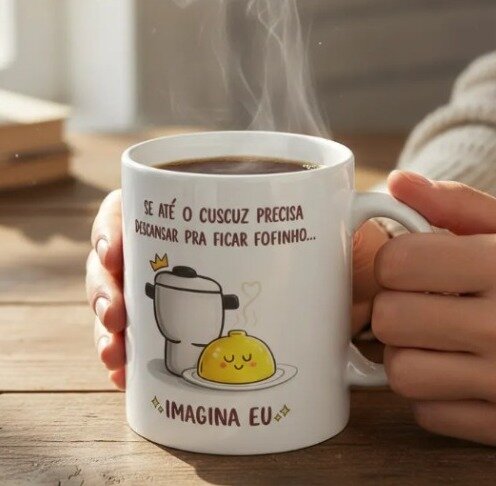 Caneca Cuscuz Se Até O Cuscuz Precisa Descansar Imagina Eu