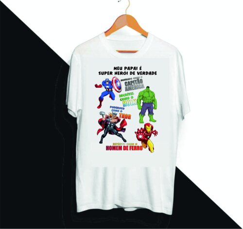 Camiseta Meu Papai É Um Herói Presente Para Os Pais