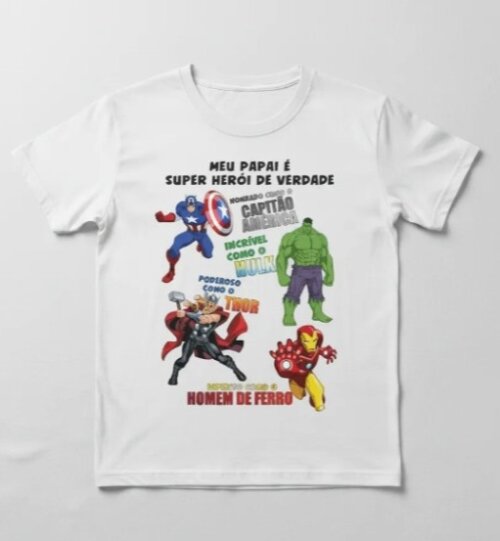 Camiseta Meu Papai É Um Herói Presente Para Os Pais