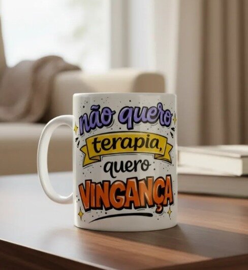 Caneca Não Quero Terapia Quero Vingança