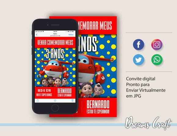 Convite Digital Super Wings