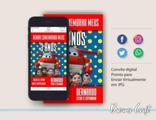 Convite Digital Super Wings
