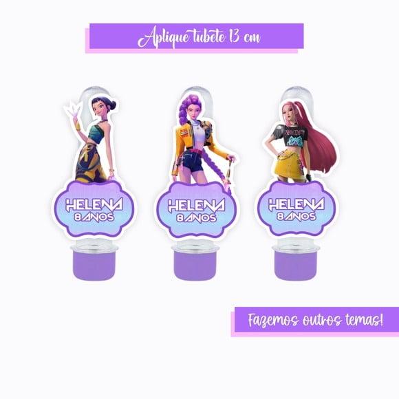 Aplique Tubete Guerreiras do Kpop Huntrix 22 Unidades