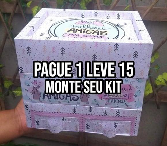 Arquivo de corte Caixa 2 gavetas amigas STUDIO +14