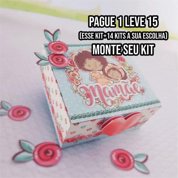 Arquivo de Corte Caixa 4 Doces Dia das Mães 2 Dxf/png