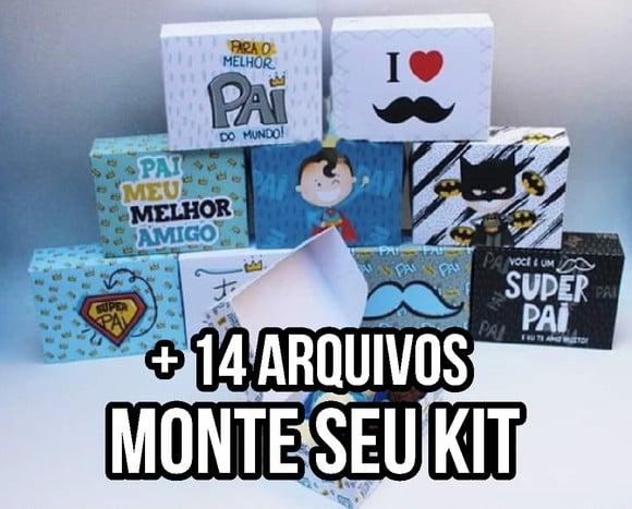 Arquivo de corte Caixa 6 doces dia dos pais PDF+14 ARQUIVOS