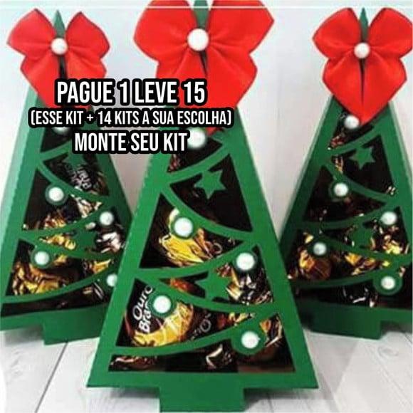 Arquivo de Corte Caixa Árvore de Natal 3 Silhouette