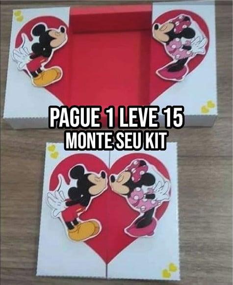 Arquivo de corte Caixa deslizante Minnie e Mickey STUDIO +14