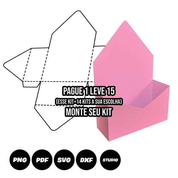 Arquivo de Corte Caixa Envelope Molde Limpo 2