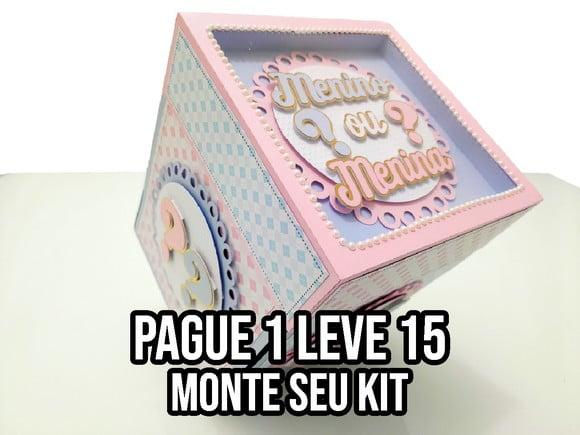 Arquivo de corte Caixa Explosão Chá Revelação STUDIO/PDF+14