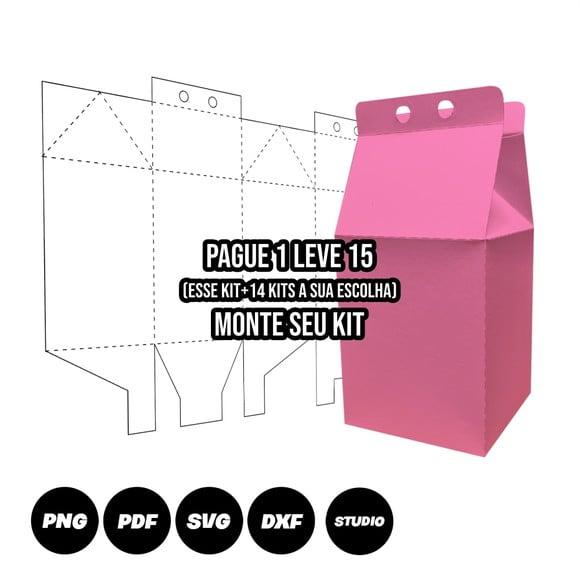 Arquivo de Corte Caixa Milk Molde Limpo 1