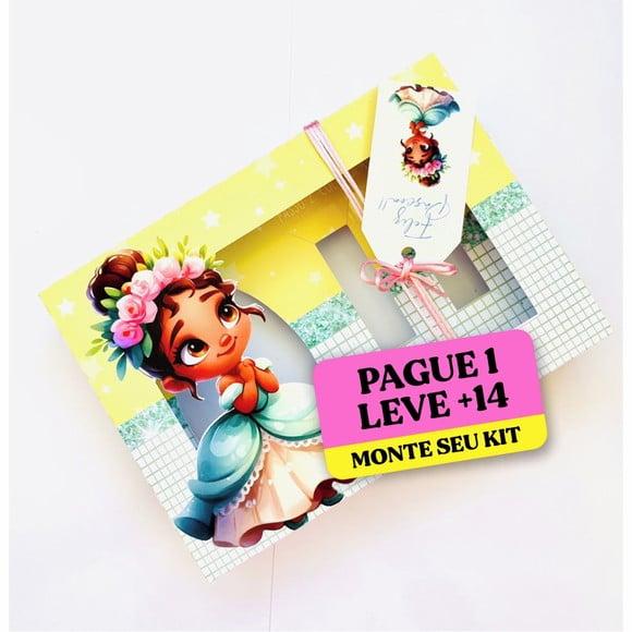 Arquivo de Corte Caixa Mini Confeiteiro Princesa Tiana