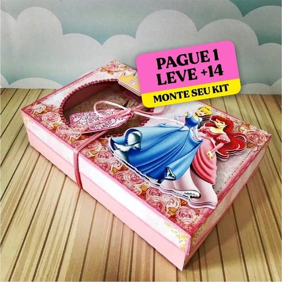 Arquivo de Corte Caixa Mini Confeiteiro Princesas Disney 2