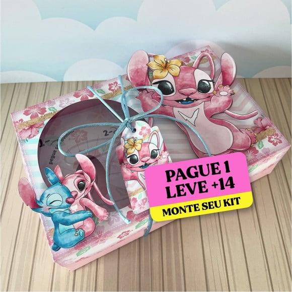 Arquivo de Corte Caixa Mini Confeiteiro Stitch Rosa 1