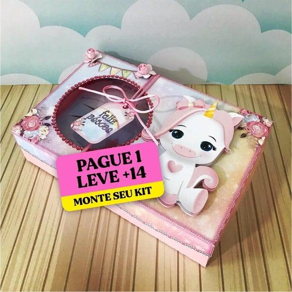 Arquivo de Corte Caixa Mini Confeiteiro Unicórnio 2