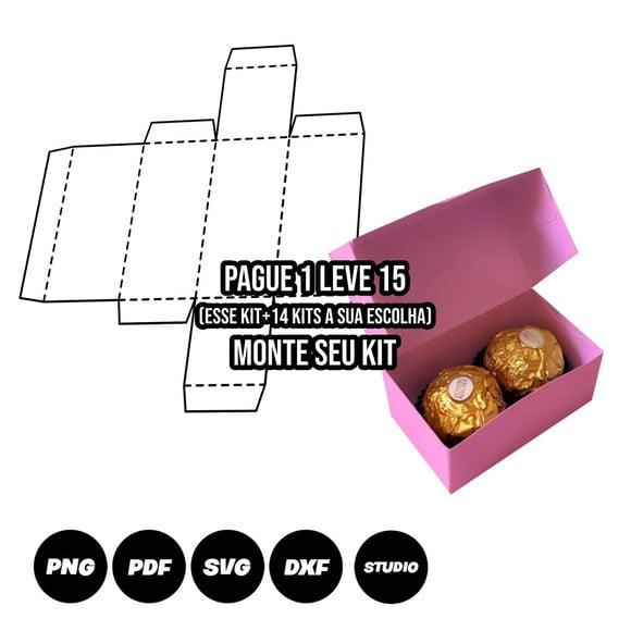 Arquivo de Corte Caixa para 2 Doces Molde Limpo 1