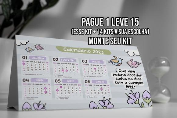 Arquivo de Corte Calendário 2023 pdf + 14