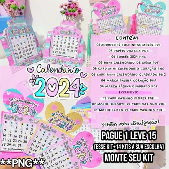 Arquivo de Corte Calendário 2024 2