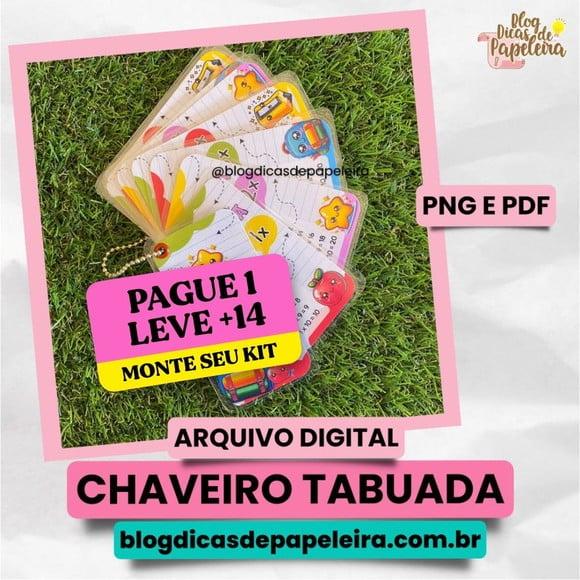 Arquivo de Corte Chaveiro Tabuada 1