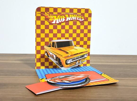 Arquivo de Corte Convite Pop Up Hot Wheels 1