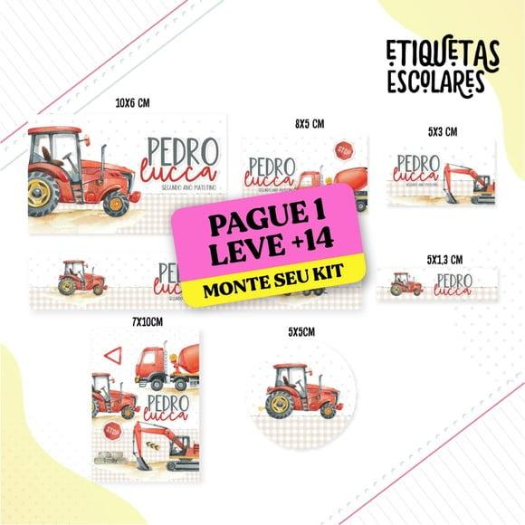 Arquivo de Corte Etiqueta Escolar Construção 1