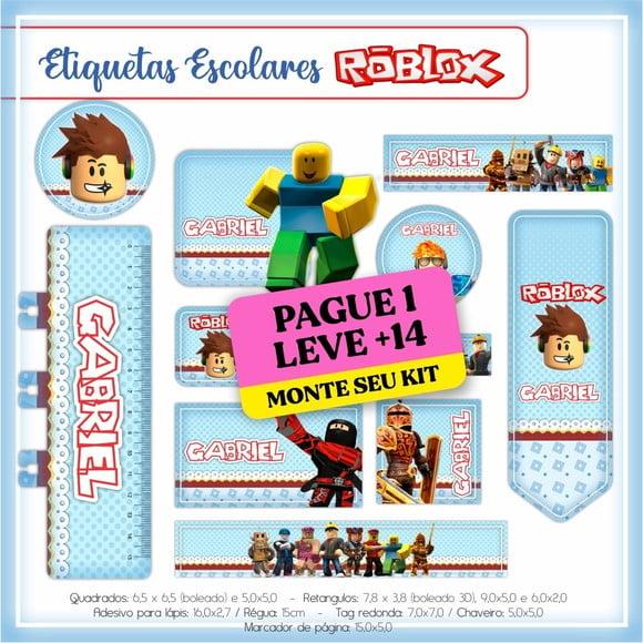 Arquivo de Corte Etiqueta Escolar Roblox Menino 2