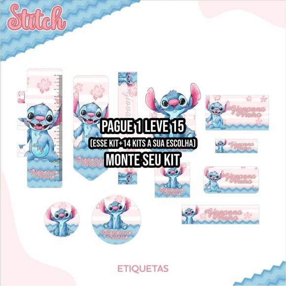 Arquivo de Corte Etiqueta Escolar Stitch