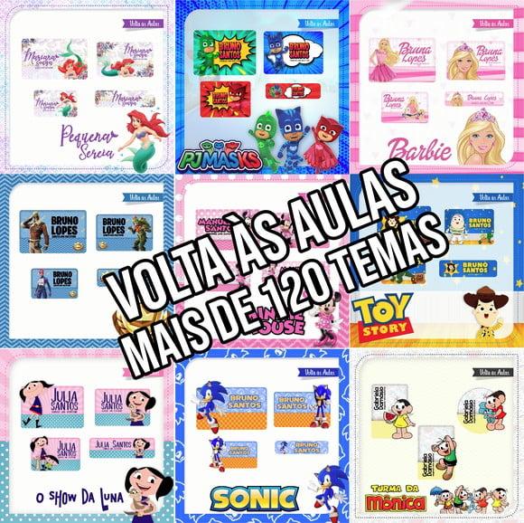 Arquivo de corte Etiqueta escolar STUDIO/PDF +14 ARQUIVOS