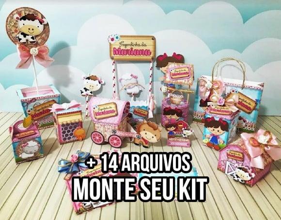 Arquivo de corte Fazendinha Menina 1 STUDIO/PDF+14 ARQUIVOS