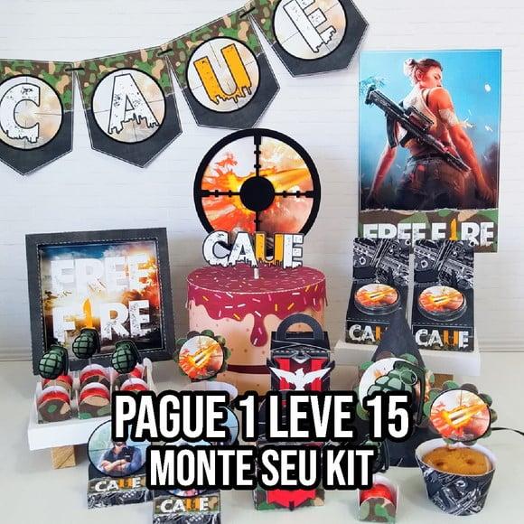 Arquivo de corte Free Fire 3 STUDIO/PDF +14 ARQUIVOS