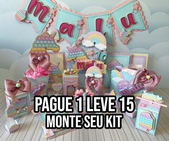 Arquivo de corte Pop it Menina STIDO/PDF + 14 ARQUIVOS